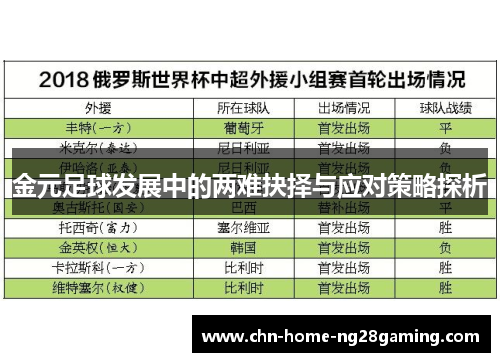 金元足球发展中的两难抉择与应对策略探析 金元足球发展中的两难抉择与应对策略探析
